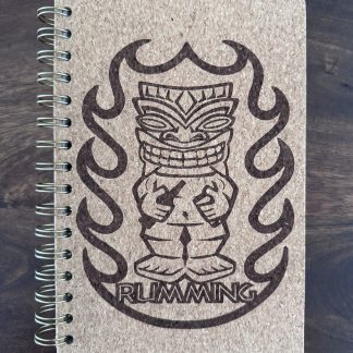 Custom Engraved Cork Tiki Notebook / Journal – "RUMMING"