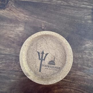 Foursquare Rum Distillery Natural Cork Drink Coaster – Barbados Map & Trident Design